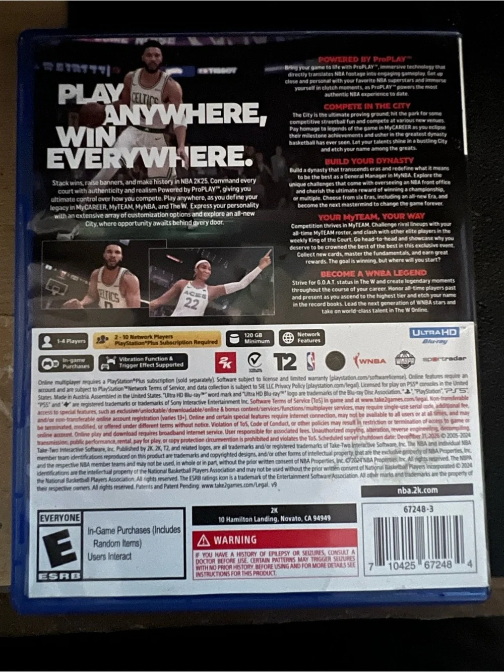 Sony PS5 NBA 2K25 Video Game - Black, Red, White